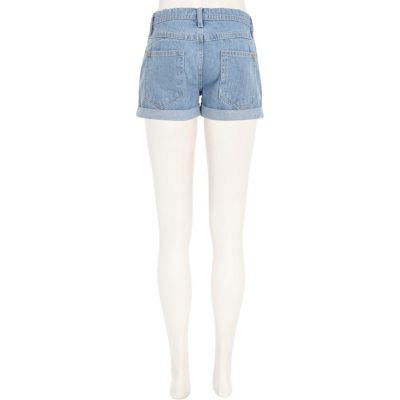 Girls light blue denim shorts